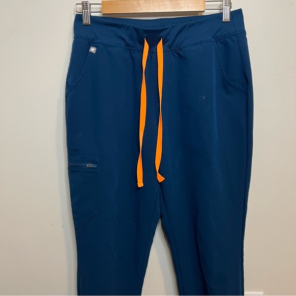 Women’s Navy FIGS Joggers with Orange Drawstring Active Nurse Hospital - Picture 2 of 9